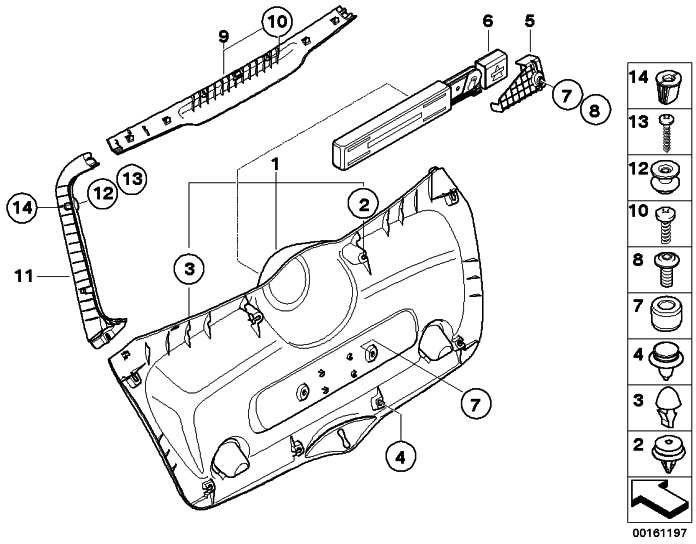 BMW本物のクラッディングテールゲートの下（51497148904）| 51497148904