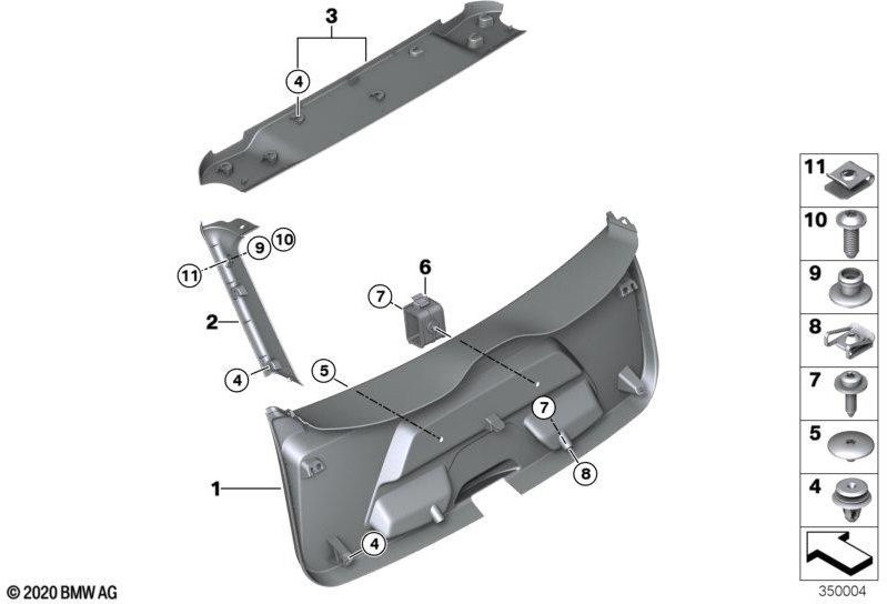 BMW純正クラッドテールゲート右（51497315766）| 51497315766