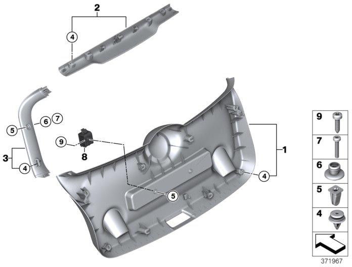 BMW純正クラッドテールゲート左（51497374787）| 51497374787