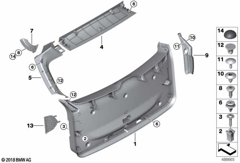 BMW右側の本物の開口水チャネル（51497424600）| 51497424600
