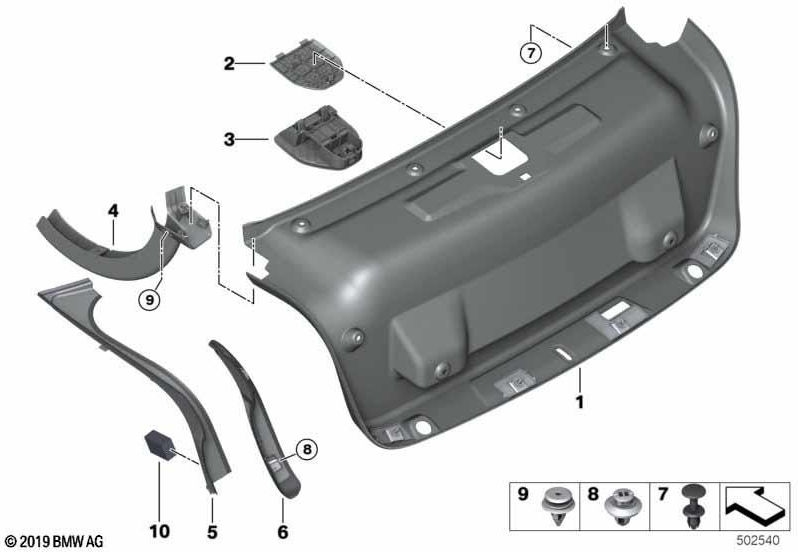 BMW左側の本物の開口水チャネル（51497430619）| 51497430619