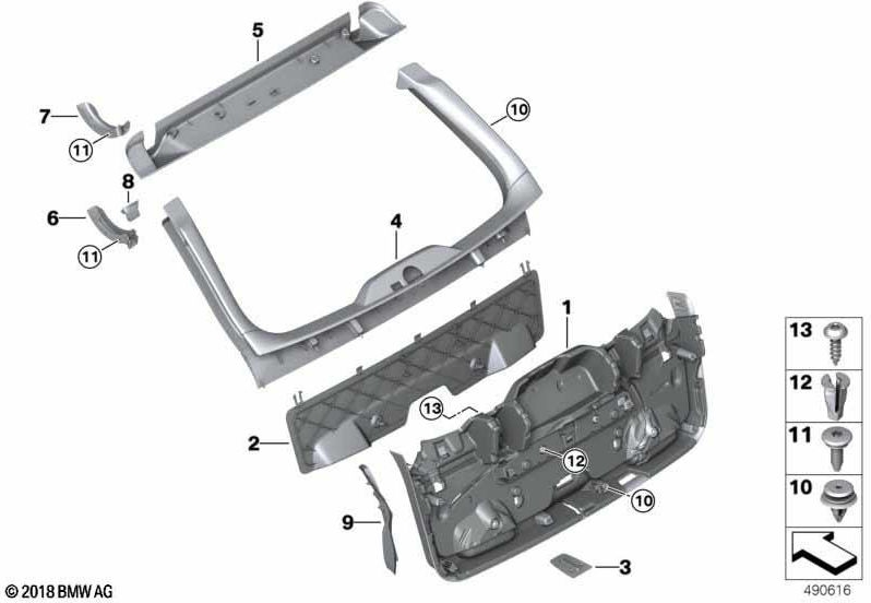 BMW Canberの上の本物のクラッディングリアウィンドウ（51497439897）| 51497439897