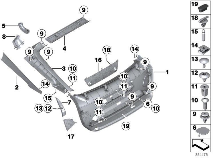 BMW左側の本物の開口水チャネル（51497443809）| 51497443809