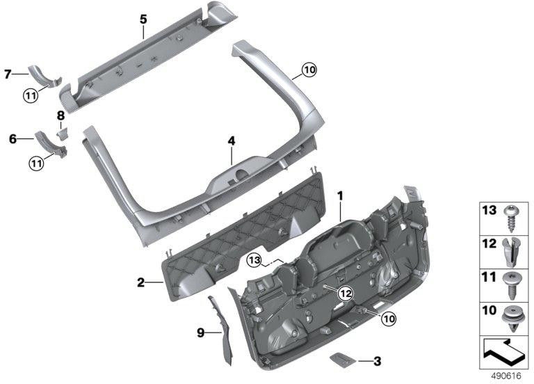 BMW純正クラッディングロックブラケット（51497452441）| 51497452441