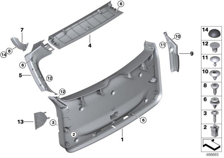 右の黒のBMW本物のカバー（51497484144）| 51497484144