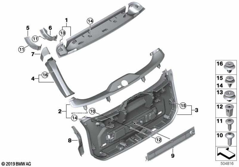 bmw sw（51497946710）の下の本物のcladdingテールゲート| 51497946710
