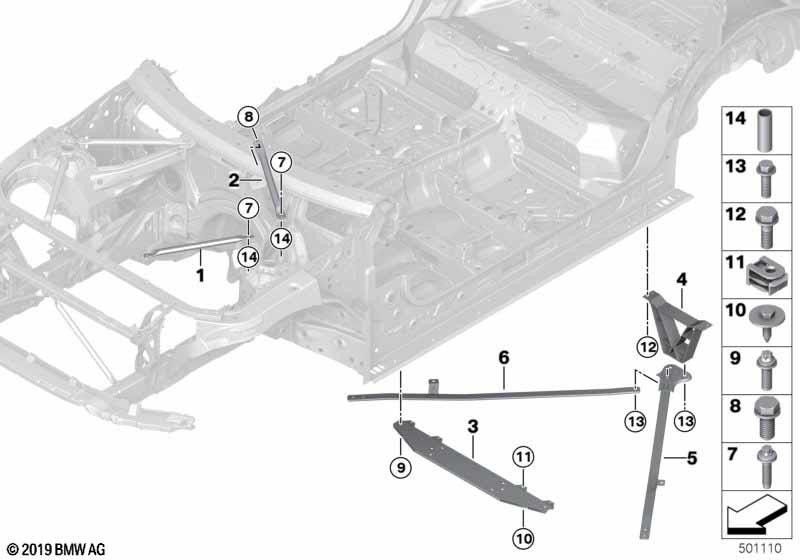 BMW左後部にある本物のねじれストラット（51617391463）| 51617391463