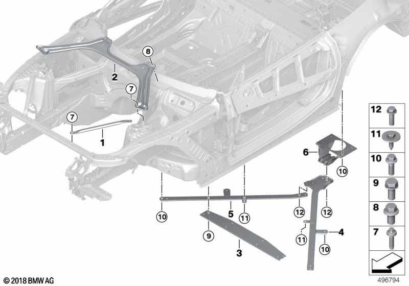 BMW本物のドンストレブ額壁（51617423344）| 51617423344