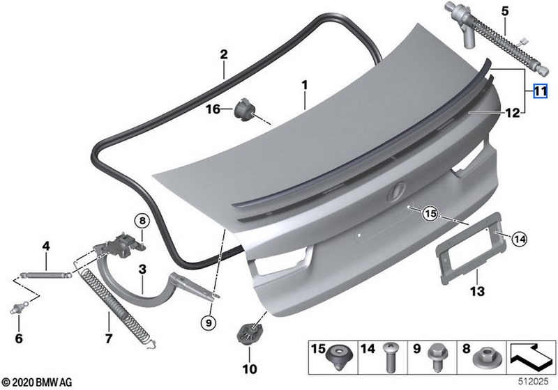 BMW本物のHeckpoiler（CFK）M3 G80（51628086380）| 51628086380