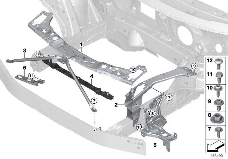 BMW本物のV-Strebe前壁（51647351533）| 51647351533