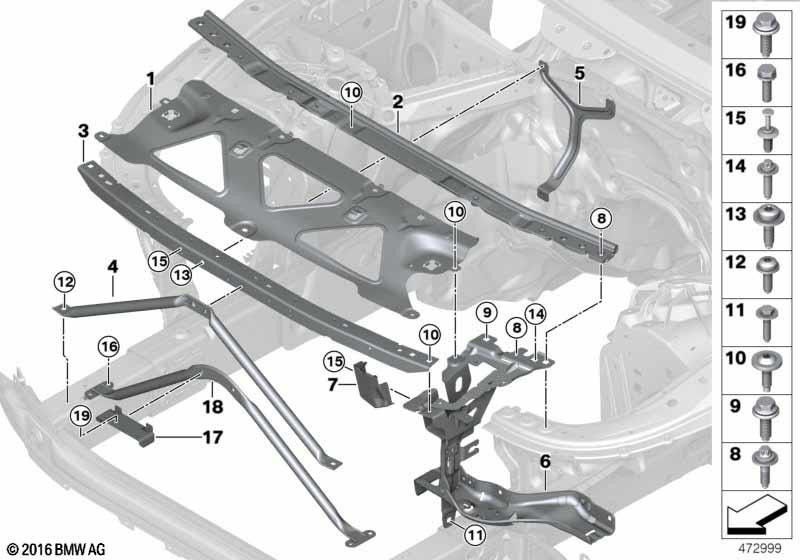 BMW右側の本物の録音ヘッドライト（51647357214）| 51647357214
