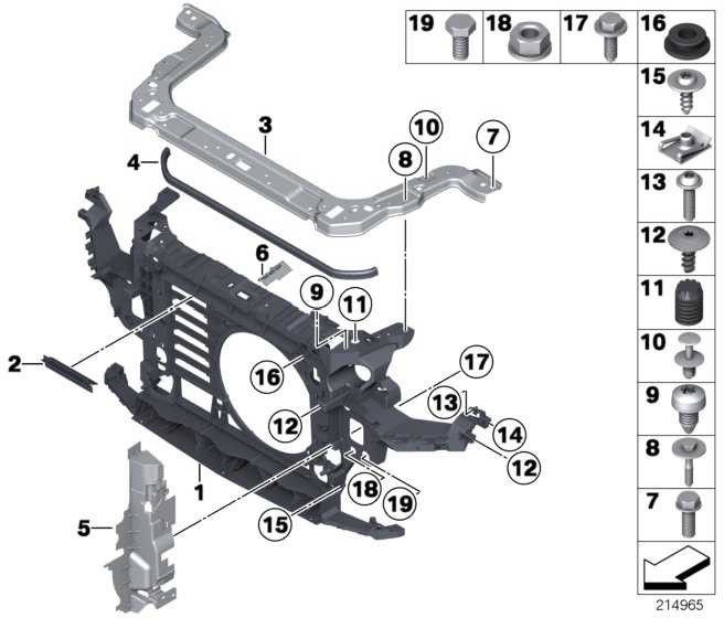 BMW本物のフロントウォールミニ（51649802008）| 51649802008