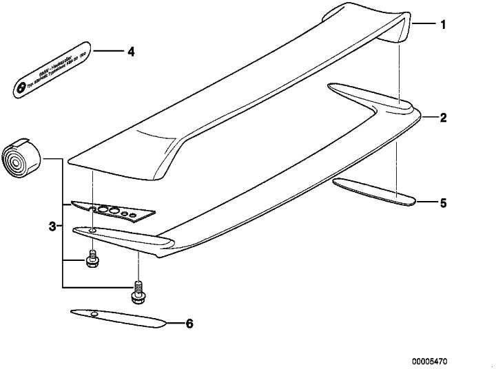 BMW本物のHeckpoiler 3シリーズ（51712264508）| 51712264508