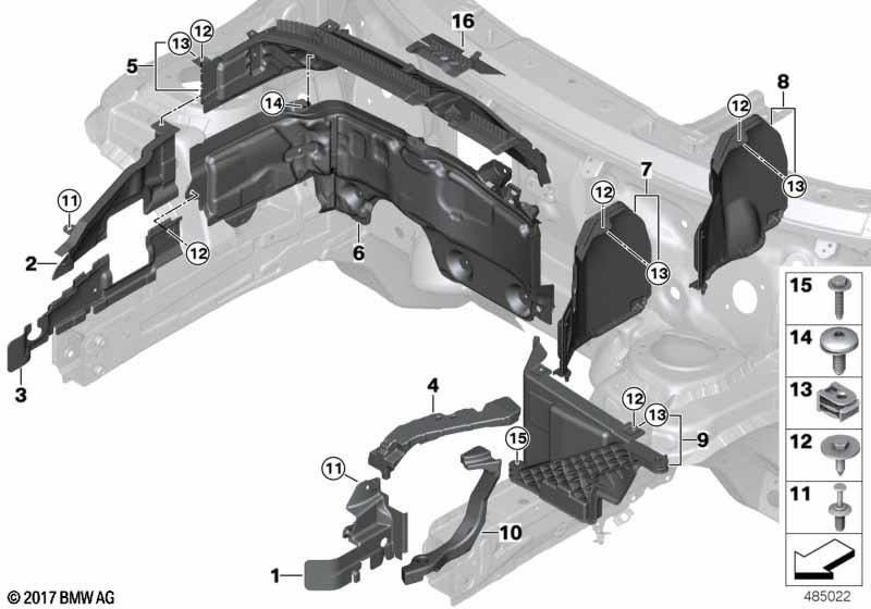 BMW本物の額壁上部（51717290802）| 51717290802