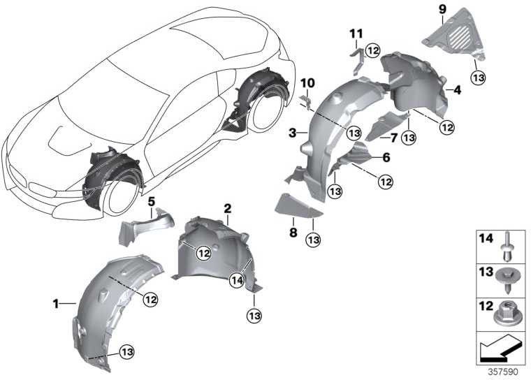 BMW本物のカバーラダハウスフロントパーツ左（51717328619）| 51717328619