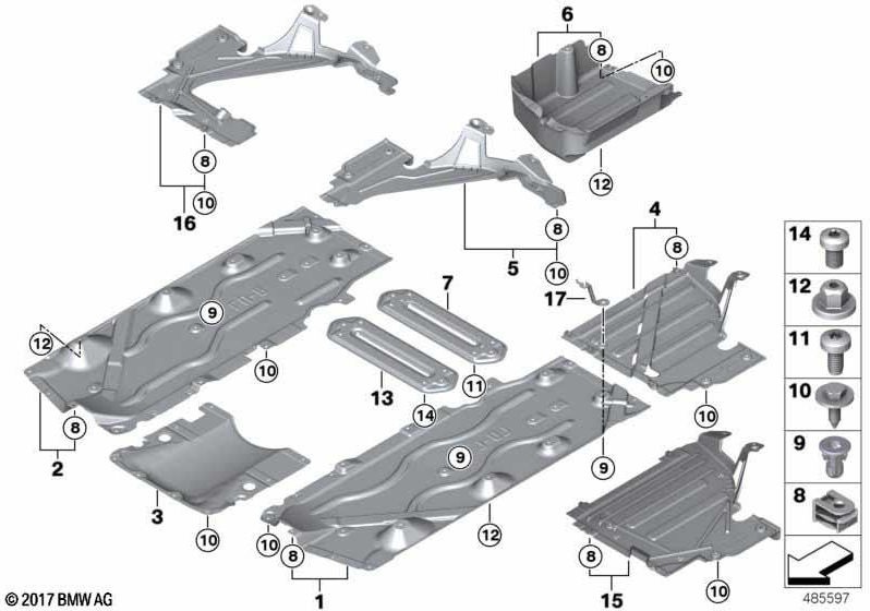 BMW本物の接続キャリアトンネルフロント（51717329661）| 51717329661