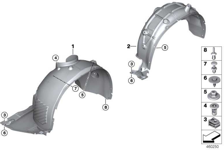 BMW純正カバーRadhaus right x1（51717342176）| 51717342176