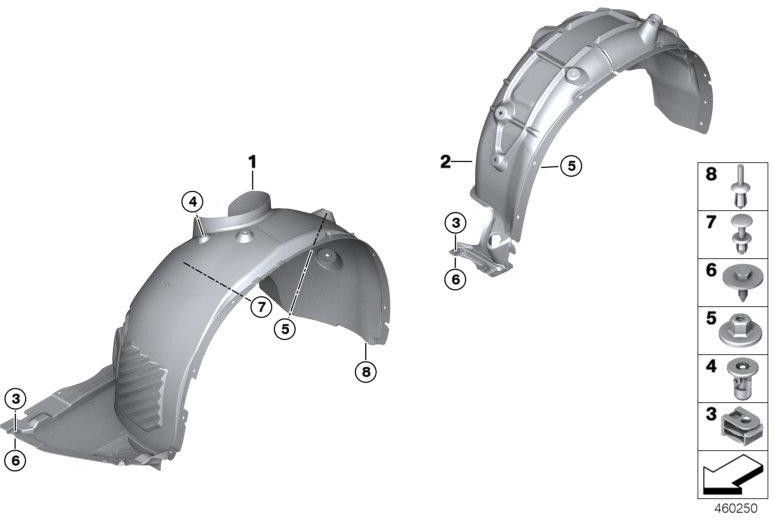 BMW純正カバーRadhaus Front Right（51717342178）| 51717342178
