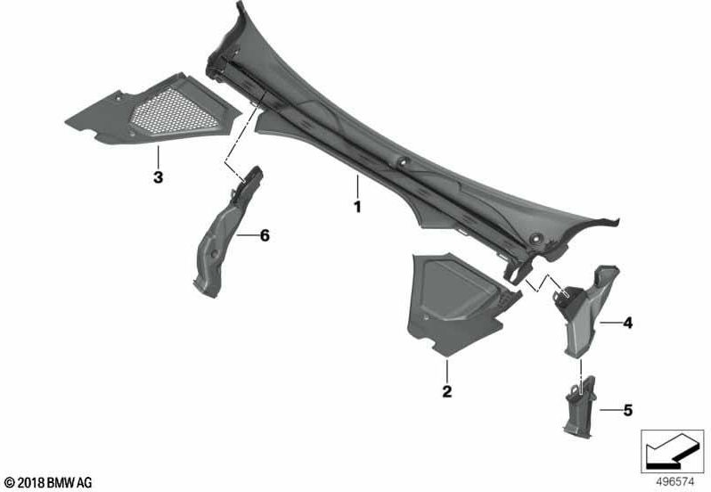 BMW本物のカバーウェルパート3 LHD（51717427847）| 51717427847