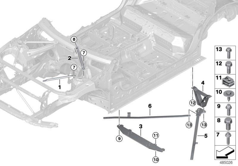 BMW後部の本物の接続キャリアトンネル（51717430818）| 51717430818