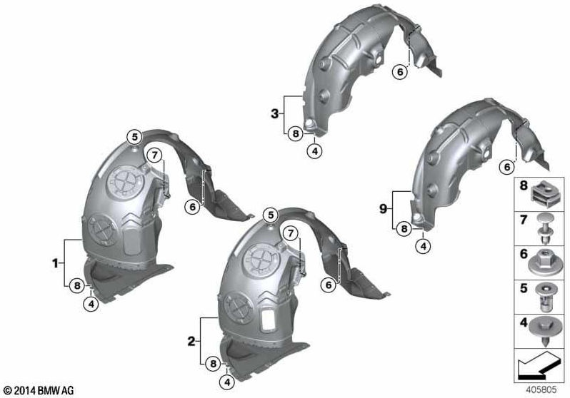 BMW本物のカバーRadhaus Front Right（51719477862）| 51719477862