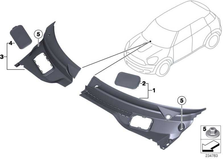 BMW本物の蓋バッテリーコンパートメントミニ（51719802860）| 51719802860