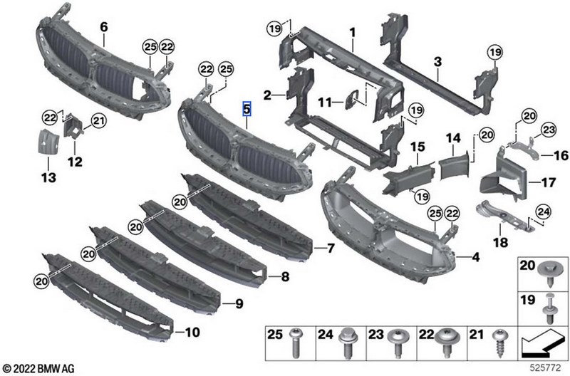 BMW上記の本物の空気フラップ（51745A21DC9）| 51745A21DC9