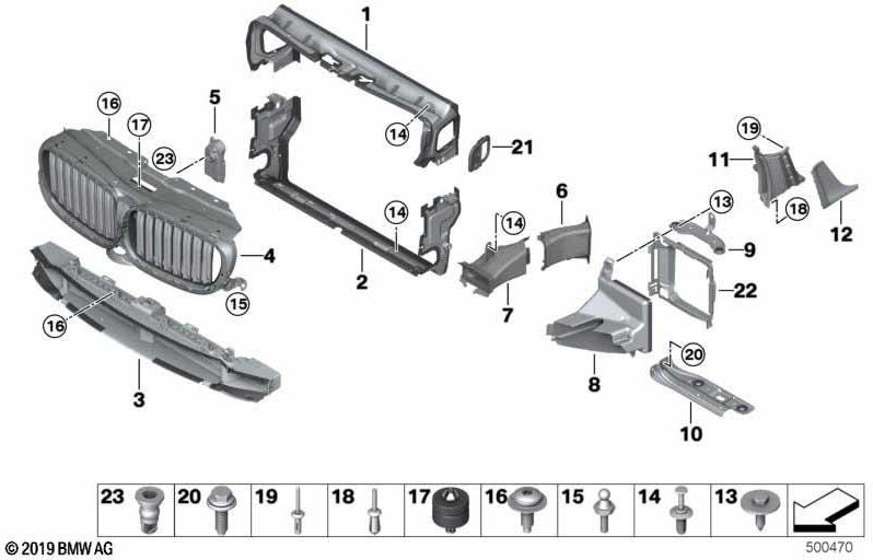 BMW本物の航空保護ブレーキラドハウス右（51747365632）| 51747365632