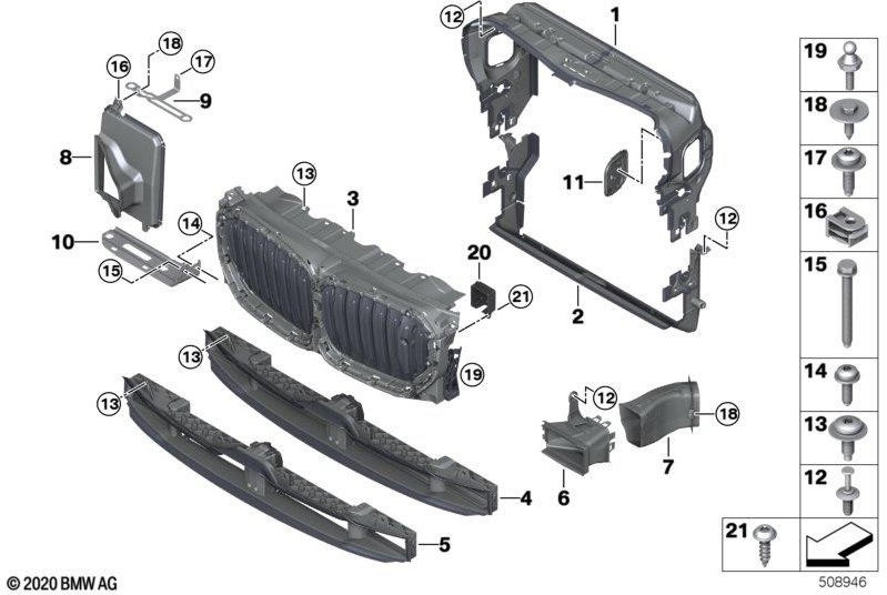 BMW本物のエアガイドブレーキフロント右（51747421686）| 51747421686