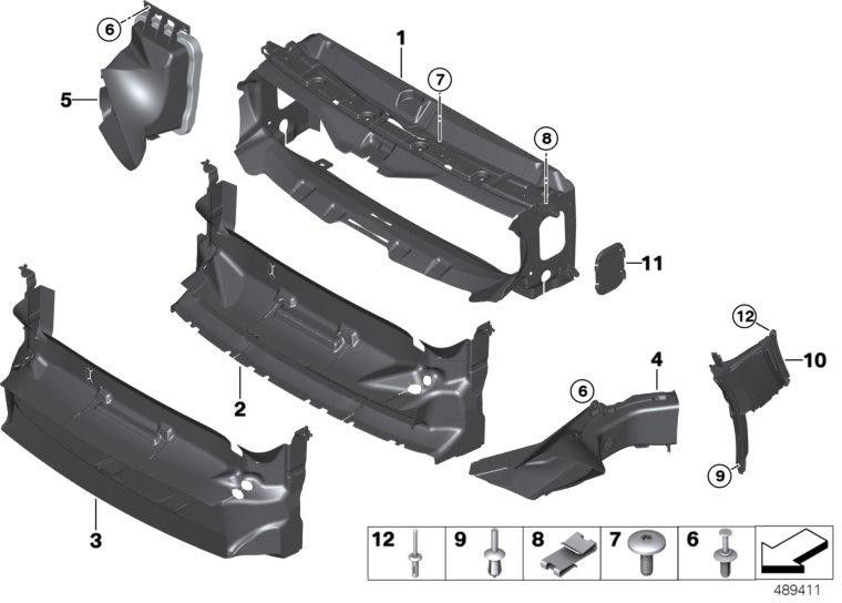 BMW右側の本物の空気保護（51747465290）| 51747465290