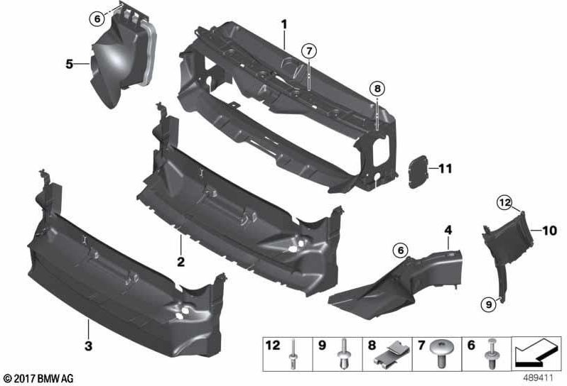BMWアウトソーシングクーラーの左Mパケットの本物の空気保護（51748064225）| 51748064225