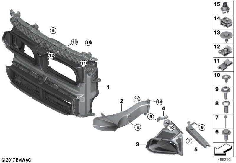 BMWアウトソーシングクーラーリンクM（51748069541）の本物の空気保護| 51748069541