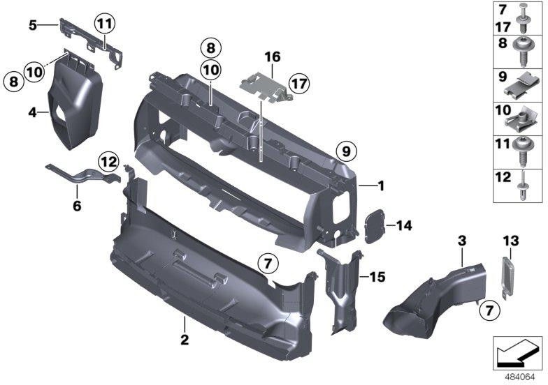 BMWアウトソーシングクーラー右M（51748073526）の本物の空気保護| 51748073526