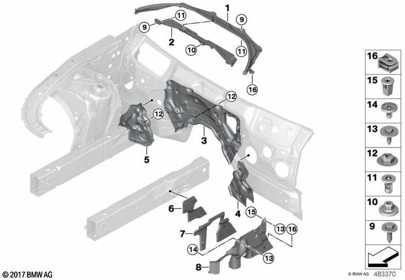 BMWフロントの左AWD（51757347021）の本物のカバーステアリングユニット| 51757347021