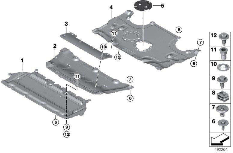 BMW本物のカバーステアリングギアAWD（51757363731）| 51757363731