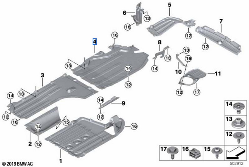 BMW本物のアンダーボディ衣料品タンク左（51757424891）| 51757424891