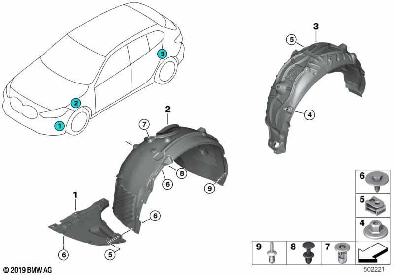 BMW純正カバーRadhaus Front Left（51757447033）| 51757447033