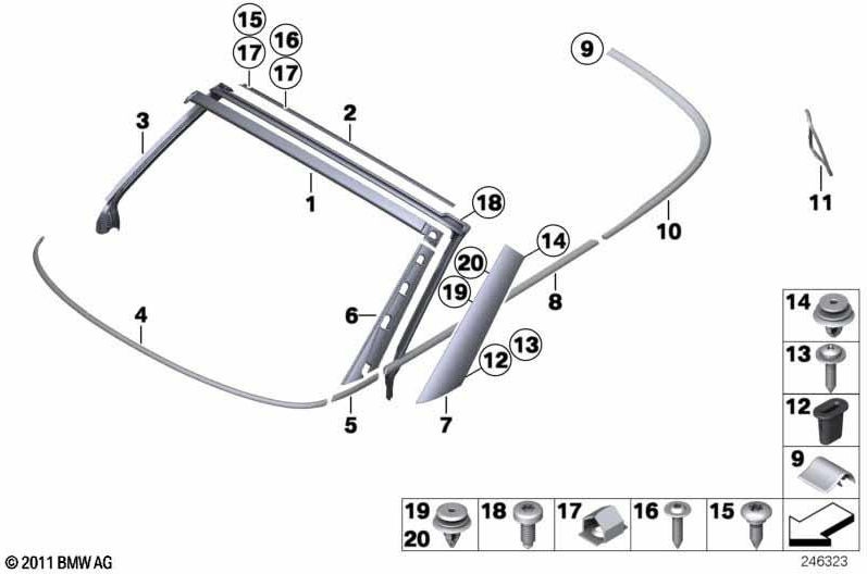 BMW本物のHalfteliche Dichtele Dichtlauf（51762758978）| 51762758978