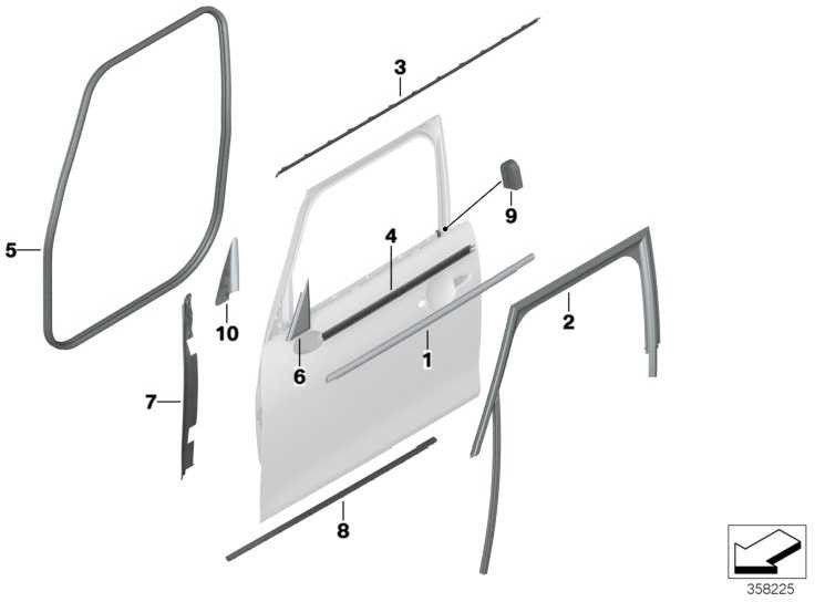 BMW左側の本物のシールAピラー（51767322455）| 51767322455