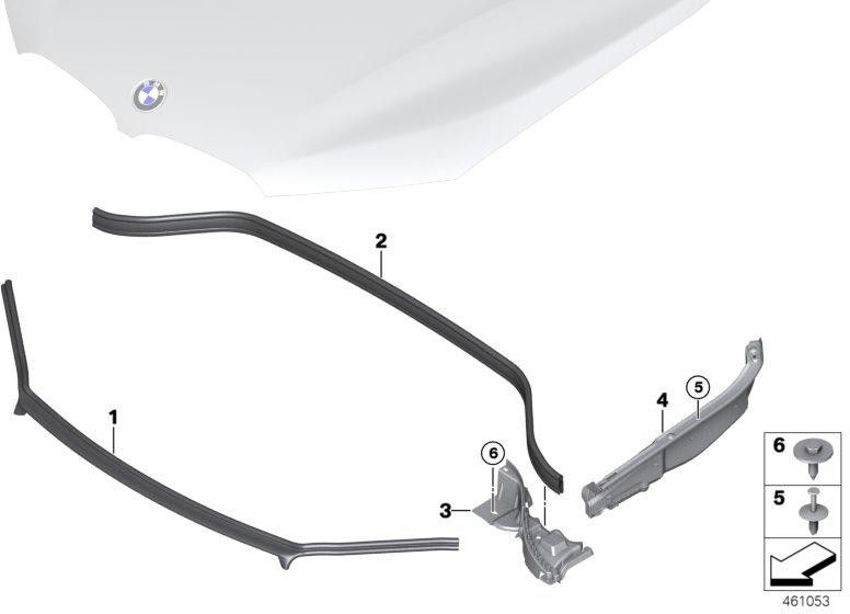 BMW純正シーリングフロントフラップフロント（51767329384）| 51767329384