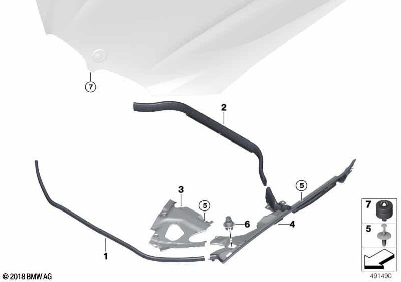 BMW純正シールサイドウォール左（51767397491）| 51767397491