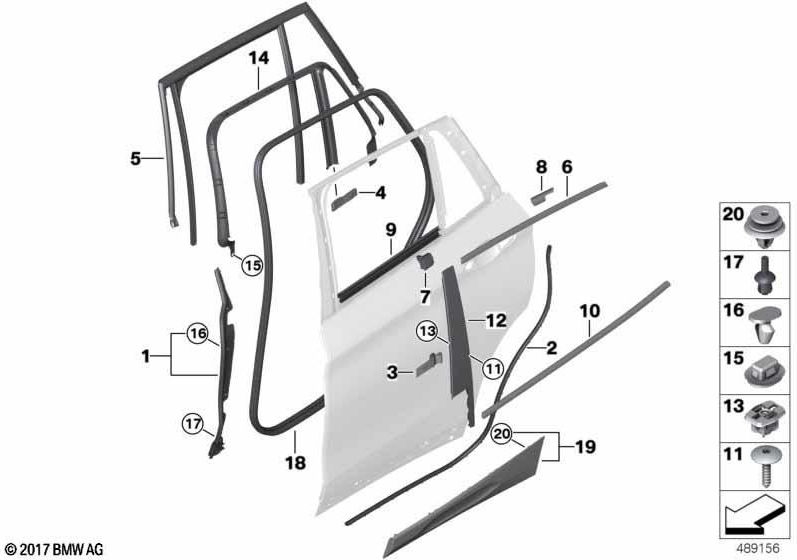 BMW本物のfuj。Bピラードアバック左（51767420831）| 51767420831
