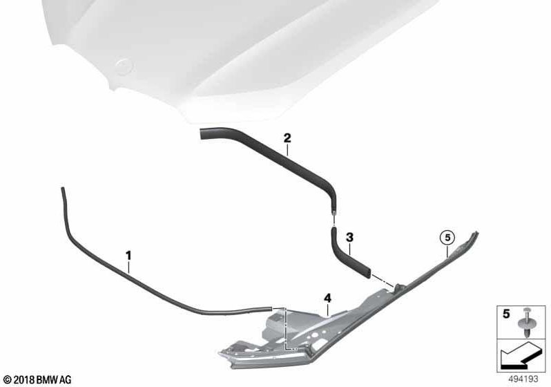 BMW右側の本物のシールフロントフラップ（51767425428）| 51767425428