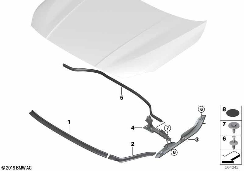 BMW純正吸気シール右（51767450922）| 51767450922
