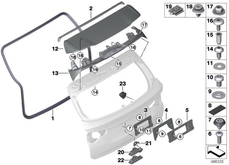 BMW本物のシーリングルーフジョイント（51767458905）| 51767458905