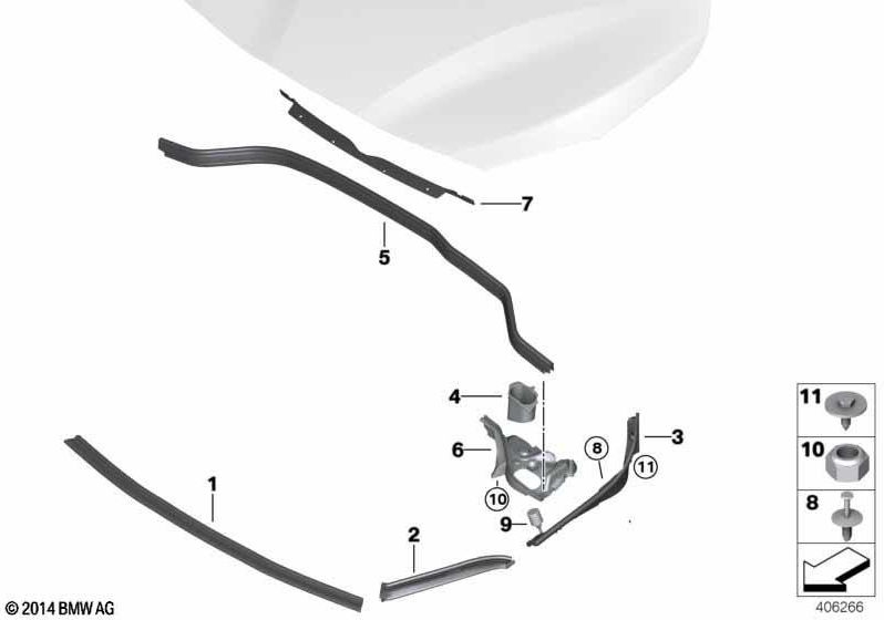 BMW純正ギャップカバー（51767954474）| 51767954474