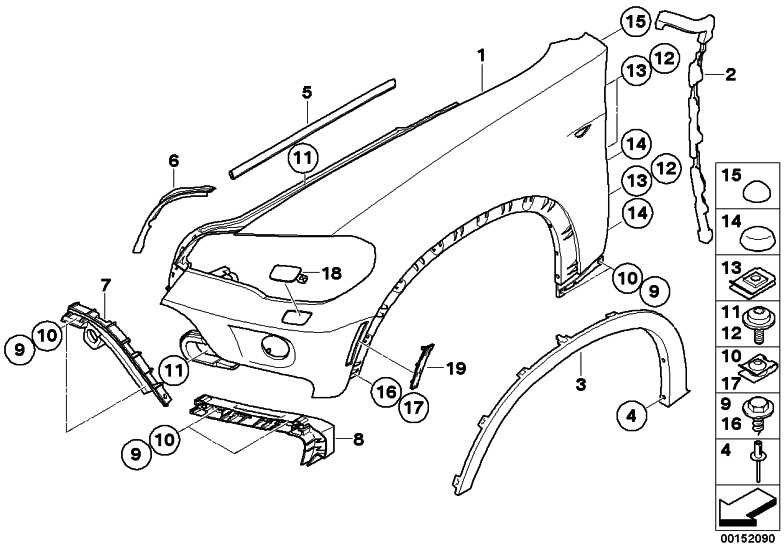 BMW純正ブレンドバイクランフロントで左20 "（51772452496）| 51772452496