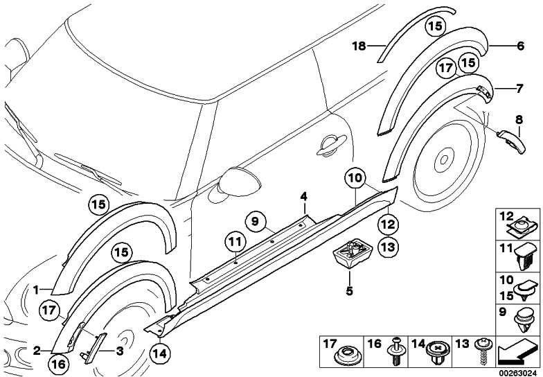 BMW純正カバースウェラーリンクミニ（51777147915）| 51777147915