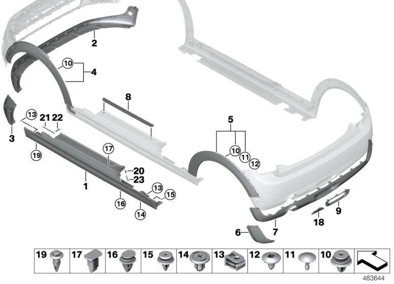 BMW左側のフラップ（51777376877）で走る本物のアパーチャ自転車| 51777376877