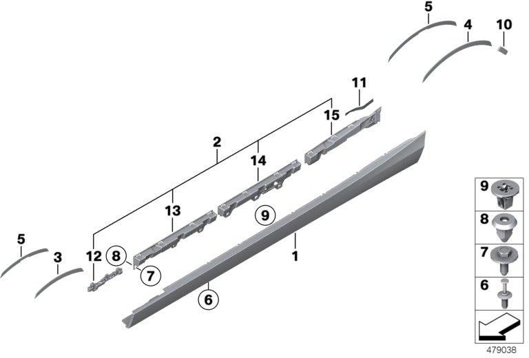 BMW本物のHaltehärtS00MitteRight（51778065432）| 51778065432